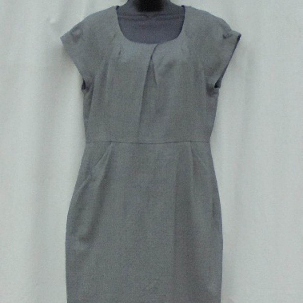 J Crew Black And White Micro Polka Dot Wool Dress